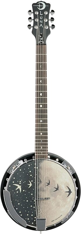 Luna Moonbird Acoustic-Electric Banjo, 6-String, New, Full Straight Front