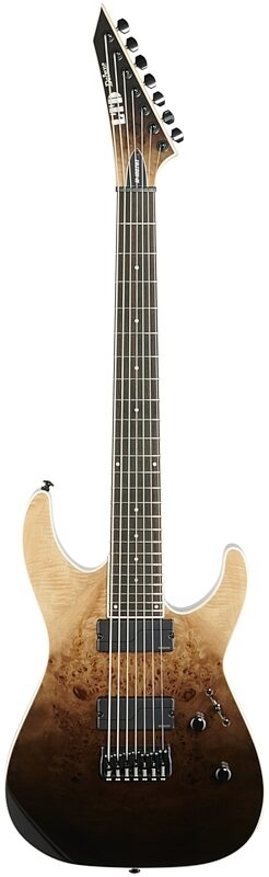 ESP LTD M-1007HT Electric Guitar, 7-String, Black Fade, Full Straight Front