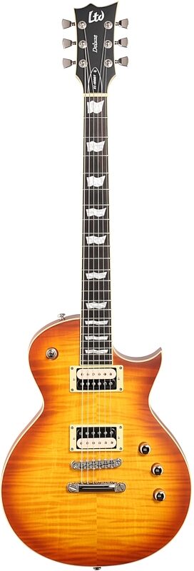 ESP LTD EC-1000T Fluence Electric Guitar, Honey Burst Satin, Full Straight Front