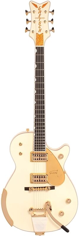 Gretsch G6134T58 Vintage Select 58 Electric Guitar (with Case), Penguin White, Full Straight Front