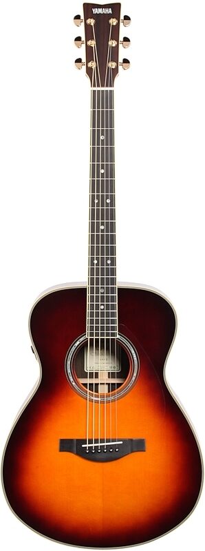 Yamaha LS-TA TransAcoustic Acoustic-Electric Guitar (with Gig Bag), Brown Sunburst, Full Straight Front