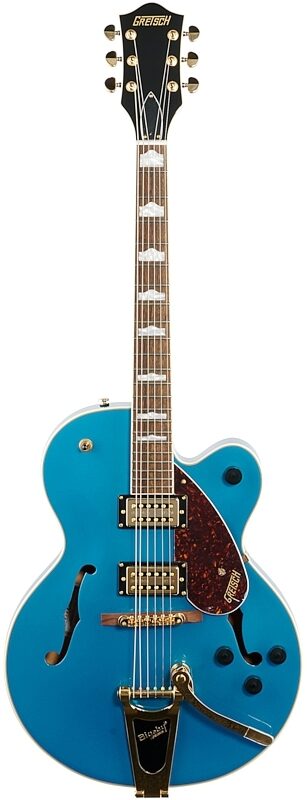 Gretsch G2410TG Streamliner Hollowbody Single-Cut Electric Guitar, Ocean Turquoise, Full Straight Front