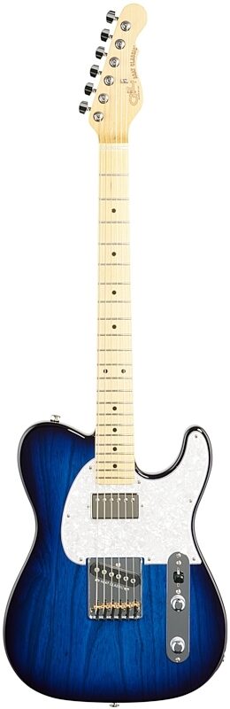 G&L Fullerton Deluxe ASAT Classic Bluesboy Electric Guitar (with Gig Bag), Blue Burst, Full Straight Front