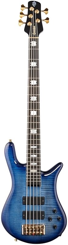 Spector Euro5 LT Electric Bass, 5-String (with Gig Bag), Blue Fade Gloss, Full Straight Front