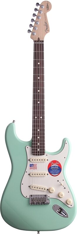Fender Jeff Beck Stratocaster Electric Guitar (with Case), Surf Green, Full Straight Front