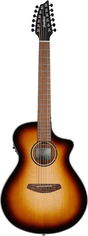 Breedlove ECO Discovery S Concert CE 12-String Acoustic Guitar, Edgeburst, Full Straight Front