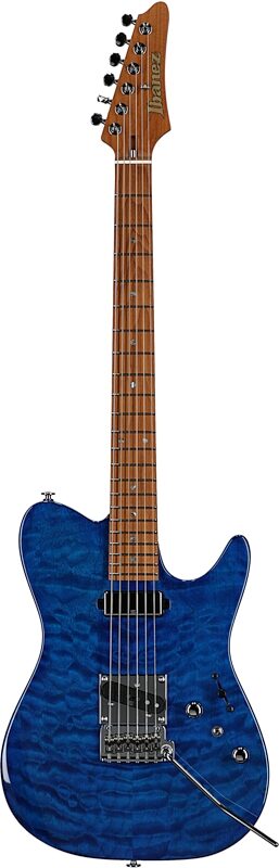 Ibanez Prestige AZS2200Q Electric Guitar (with Case), Royal Blue Sapphire, Full Straight Front