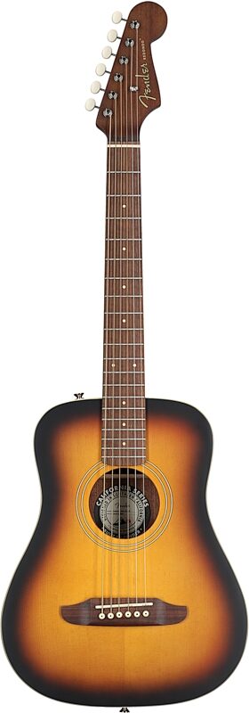 Fender Redondo Mini Acoustic Guitar (with Gig Bag), Sunburst, Full Straight Front
