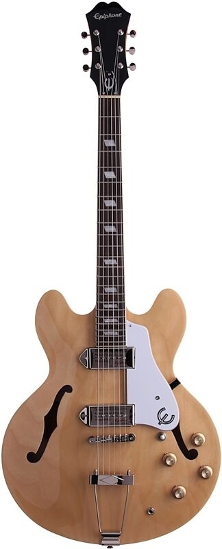 Epiphone Casino Electric Guitar, Natural, Full Straight Front