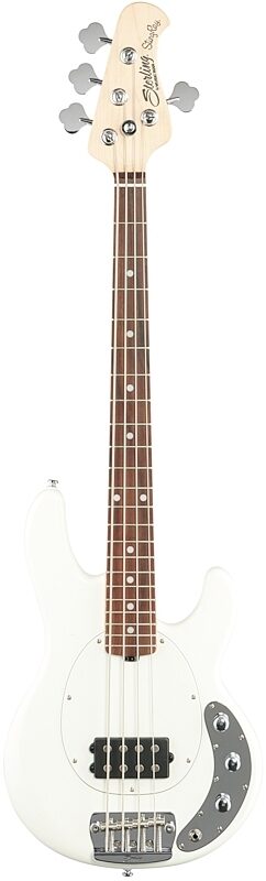 Sterling by Music Man StingRay Short Scale Electric Bass, Olympic White with Rosewood Fretboard, Full Straight Front