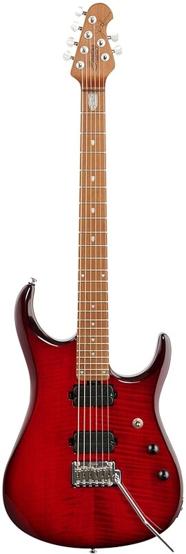 Sterling by Music Man JP150FM John Petrucci Electric Guitar (with Gig Bag), Royal Red, Full Straight Front