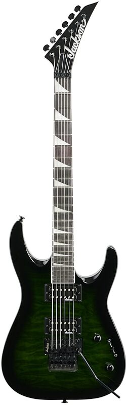 Jackson Dinky Arch Top JS32Q DKA Electric Guitar, Transparent Green Burst, Full Straight Front