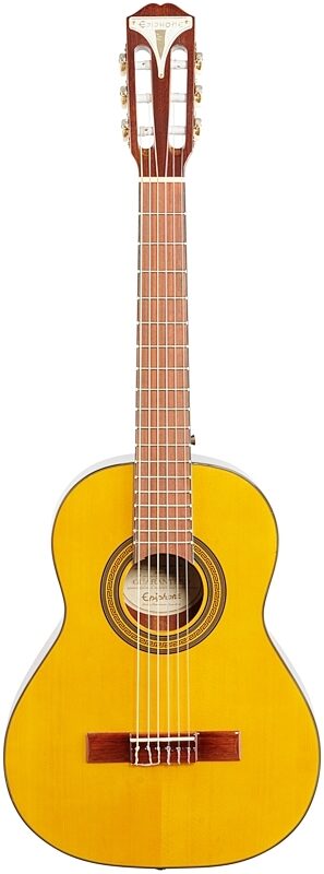 Epiphone PRO-1 Classic 3/4-Size Nylon-String Classical Acoustic Guitar, Natural, Full Straight Front