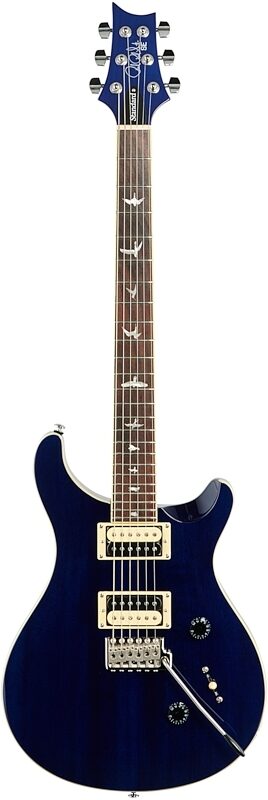 PRS Paul Reed Smith SE Standard 24 Electric Guitar (with Gig Bag), Translucent Blue, Full Straight Front