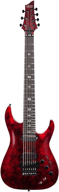 Schecter C-7 FR-S Apocalypse Electric Guitar, 7-String, Red Reign, Blemished, Full Straight Front