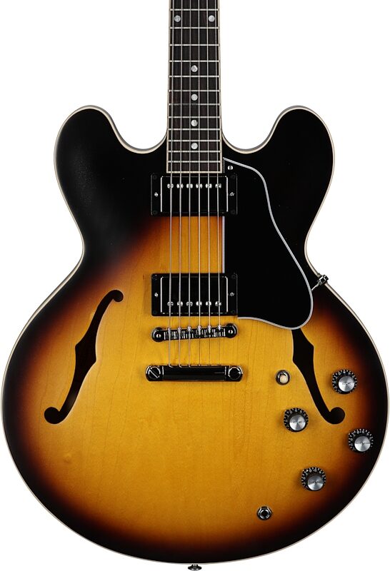 Gibson ES-335 Dot Satin Electric Guitar (with Case), Vintage Burst, Serial Number 211120367, Body Straight Front