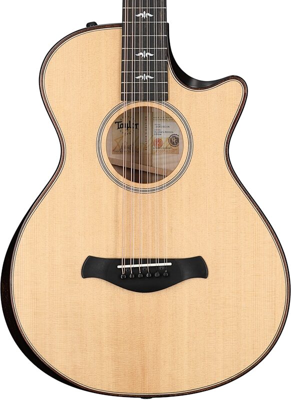 Taylor Builder's Edition 652ce Grand Cutaway Acoustic-Electric Guitar, 12-String (with Case), Natural, Serial Number 1205102104, Body Straight Front