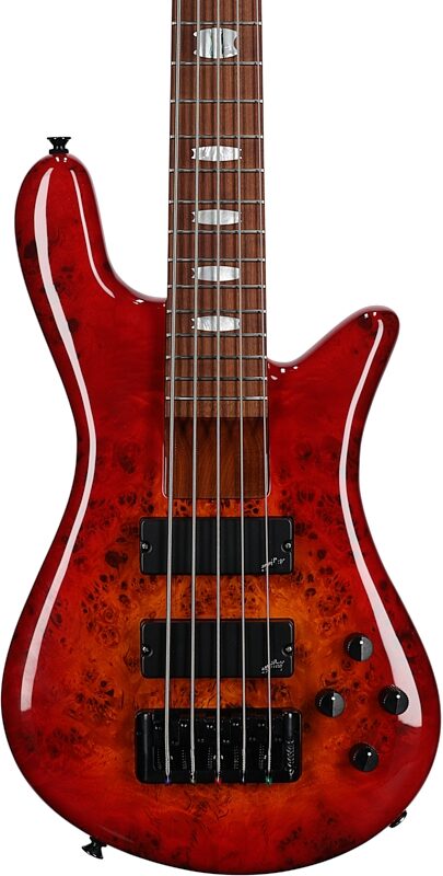 Spector EuroBolt 5 Electric Bass (with Gig Bag), Inferno Red Gloss, Serial Number 21NB19104, Body Straight Front