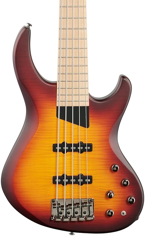 MTD Kingston Saratoga Deluxe 5 Electric Bass, 5-String, Deep Cherry Burst, Body Straight Front