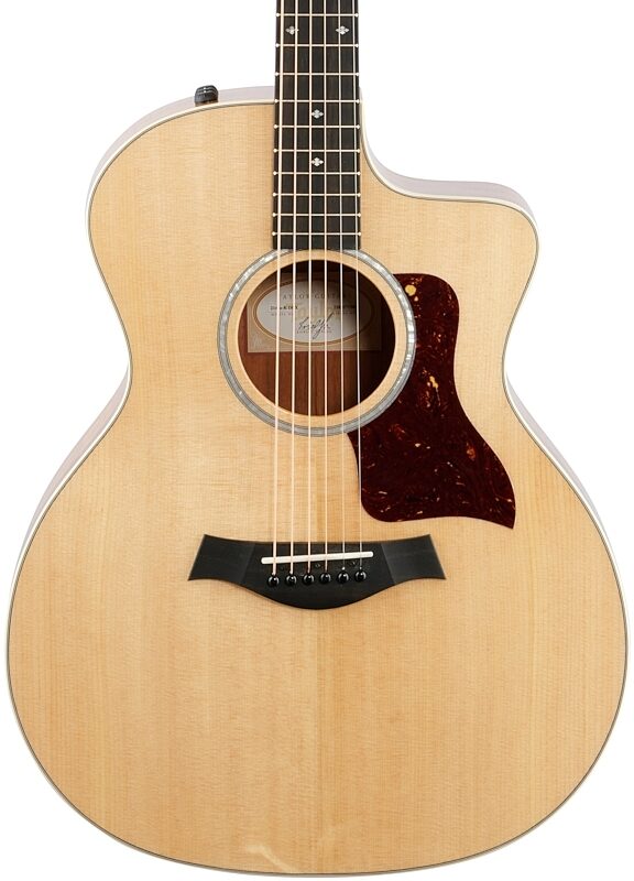 Taylor 214ce Koa Deluxe Grand Auditorium Acoustic-Electric Guitar (with Case), New, Body Straight Front
