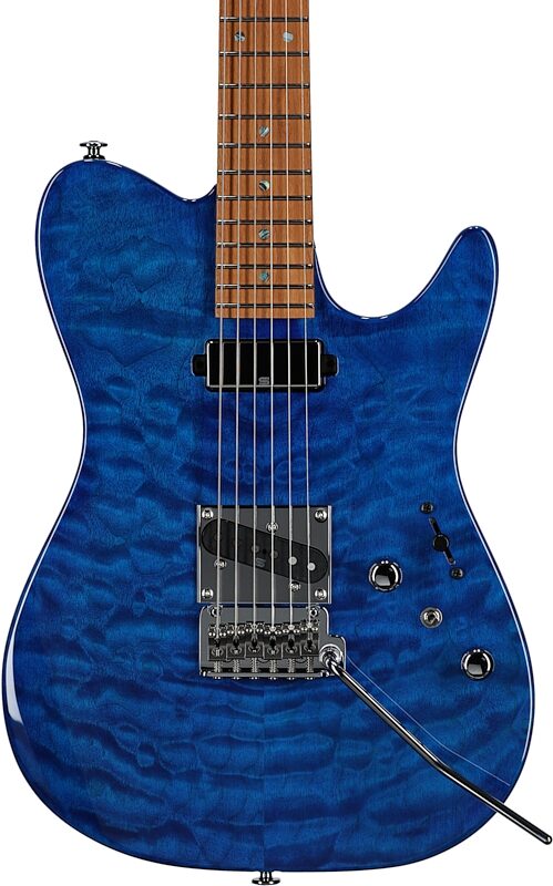 Ibanez Prestige AZS2200Q Electric Guitar (with Case), Royal Blue Sapphire, Body Straight Front