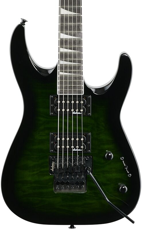 Jackson Dinky Arch Top JS32Q DKA Electric Guitar, Transparent Green Burst, Body Straight Front