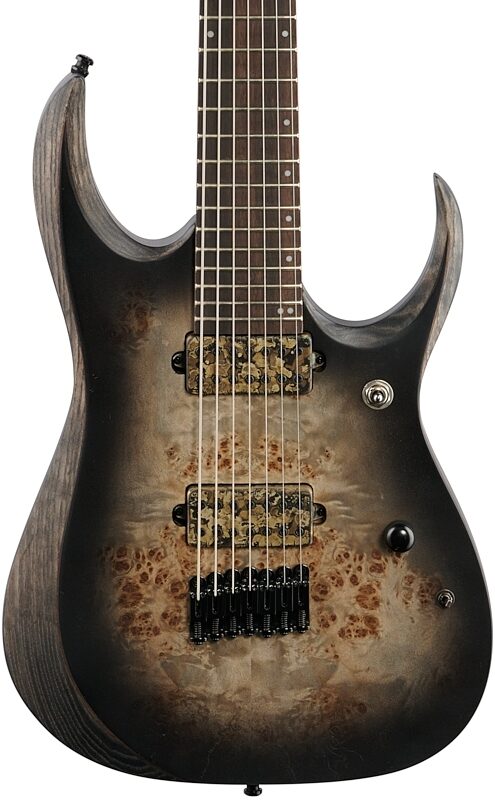 Ibanez RGD71ALPA Iron Label Electric Guitar, Charcoal Burst, Body Straight Front