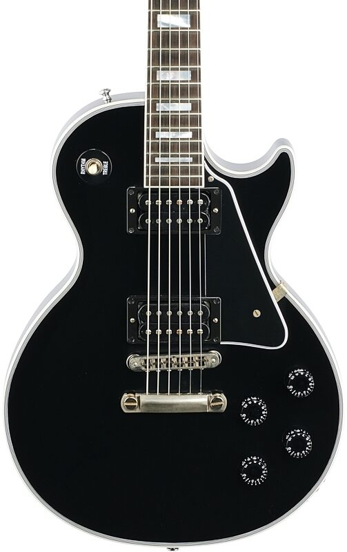 Gibson Exclusive Les Paul Custom VOS Electric Guitar, Bolivian Rosewood Fingerboard (with Case), Ebony, Body Straight Front