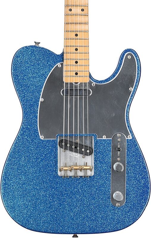 Fender J Mascis Telecaster Electric Guitar (with Gig Bag), Blue Flake, Body Straight Front