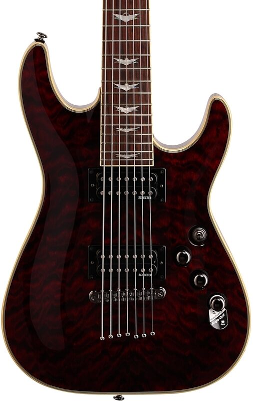 Schecter Omen Extreme 7-String Electric Guitar, Black Cherry, Body Straight Front