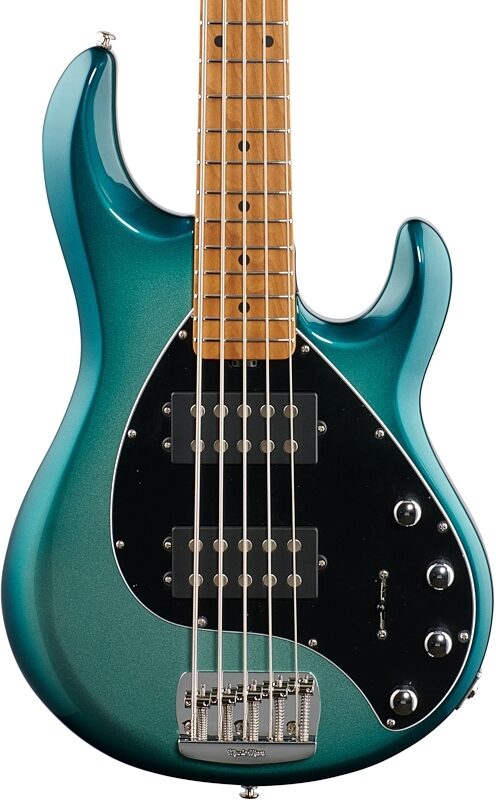 Ernie Ball Music Man StingRay 5 Special HH Electric Bass (with Case), Frost Green, Body Straight Front