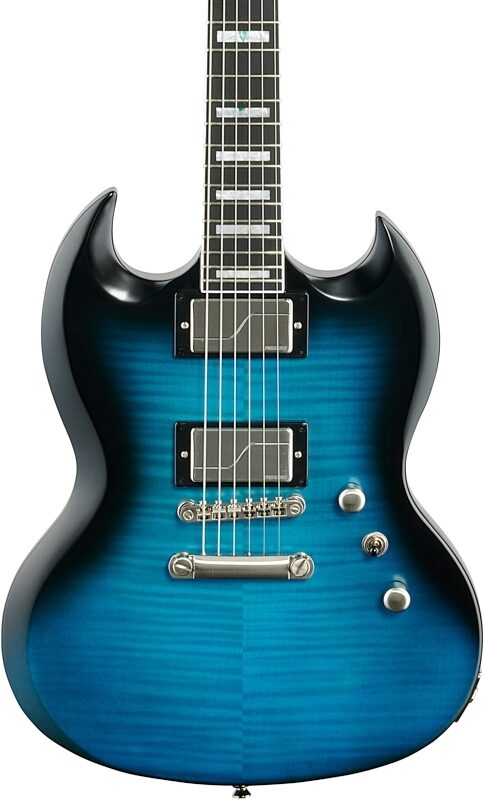 Epiphone SG Prophecy Electric Guitar, Blue Tiger Aged Gloss, Body Straight Front