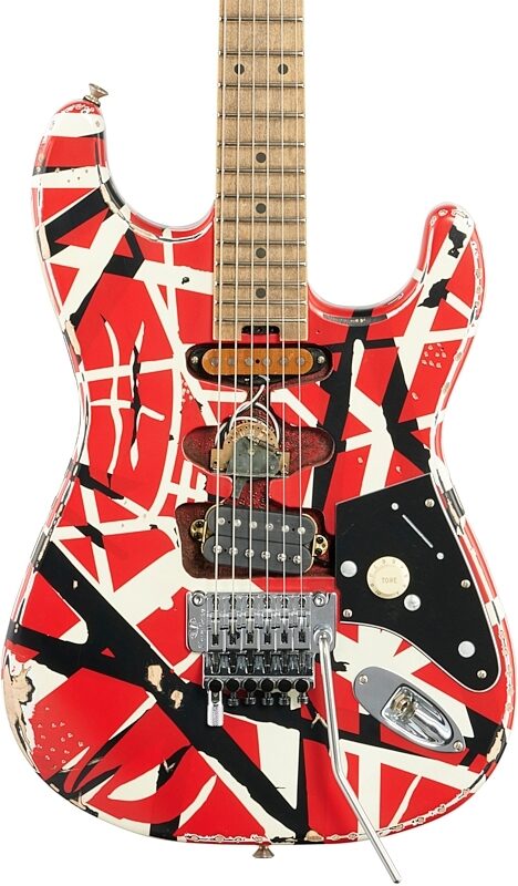 EVH Eddie Van Halen Striped Series Frankie Red White Black Relic