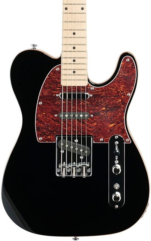 Michael Kelly Triple '50s Electric Guitar, Maple Fingerboard, Gloss Black, Body Straight Front