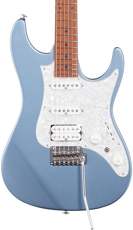 Ibanez AZ2204 Prestige Electric Guitar (with Case), Ice Blue Metallic, Blemished, Body Straight Front