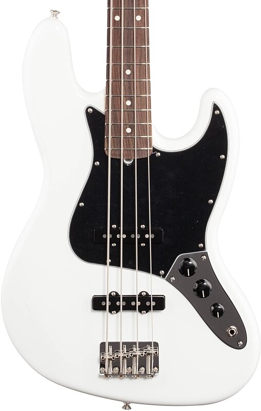 Fender American Performer Jazz Bass Electric Bass Guitar, Rosewood Fingerboard (with Gig Bag), Arctic White, Body Straight Front