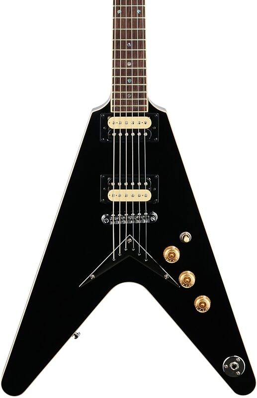 Dean '79 V Electric Guitar, Classic Black, Body Straight Front