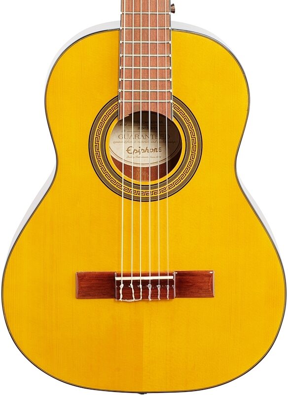 Epiphone PRO-1 Classic 3/4-Size Nylon-String Classical Acoustic Guitar, Natural, Body Straight Front