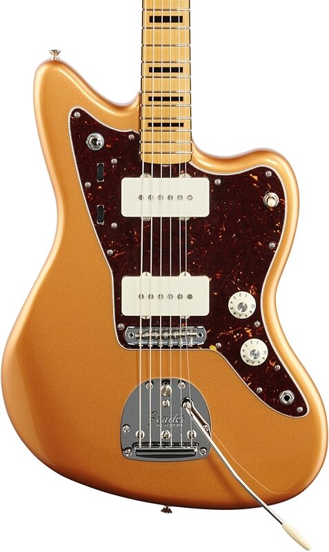 Fender Troy Van Leeuwen Jazzmaster Electric Guitar, with Maple Fingerboard (with Case), Copper Age, Body Straight Front