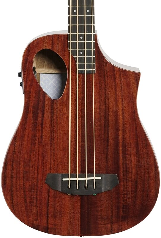 Michael Kelly Sojourn Port Travel Acoustic-Electric Bass Guitar Ovangkol Fingerboard, Koa, Body Straight Front