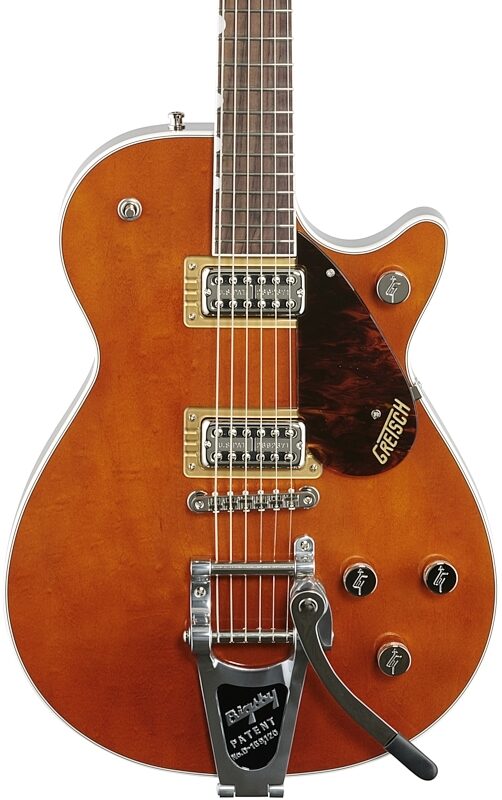 Gretsch G6128TPE Players Jet FT Electric Guitar (with Case), Round Up Orange, Body Straight Front