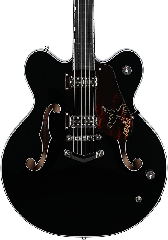 Gretsch G6136RF Richard Fortus Signature Falcon Electric Guitar (with Case), Falcon Black, Body Straight Front