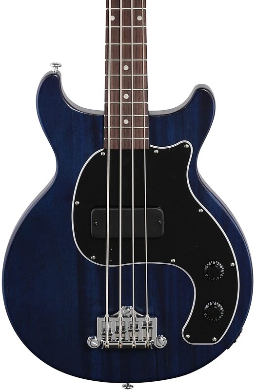 Gibson Les Paul Junior Tribute DC Electric Bass (with Gig Bag), Blue Stain, Body Straight Front