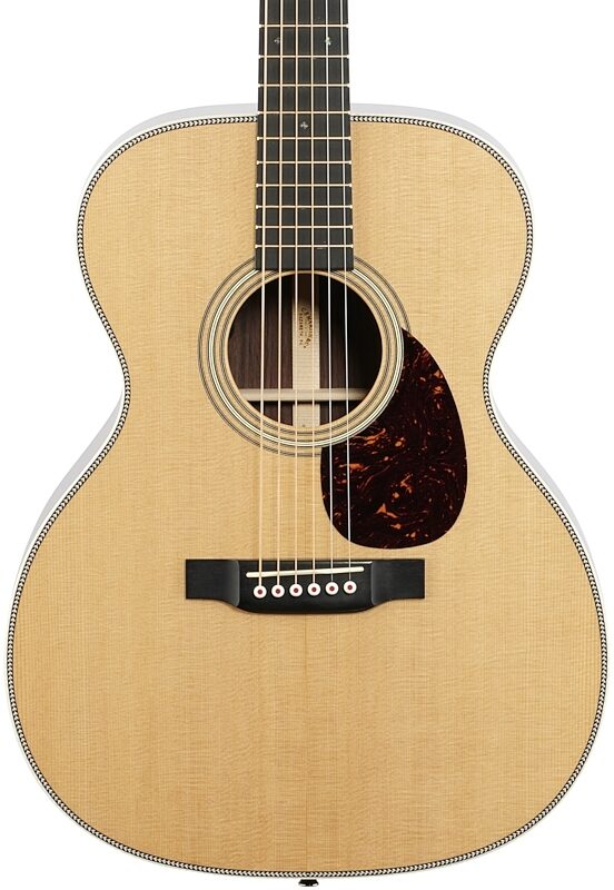 Martin OM-28E Modern Deluxe Orchestra Model Acoustic-Electric Guitar (with Case), New, Body Straight Front