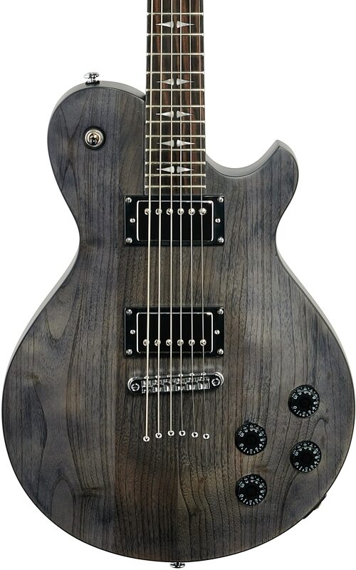 Michael Kelly Patriot Decree Open Pore Electric Guitar, Faded Black, Body Straight Front