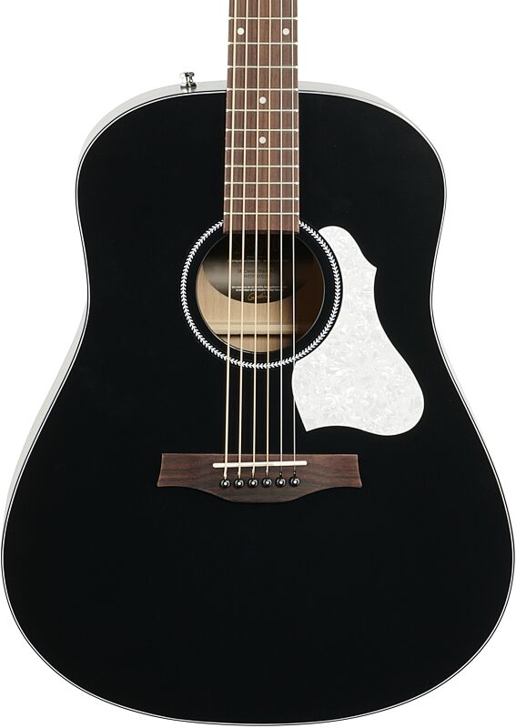 Seagull S6 Classic Black Acoustic-Electric Guitar, Black, Body Straight Front