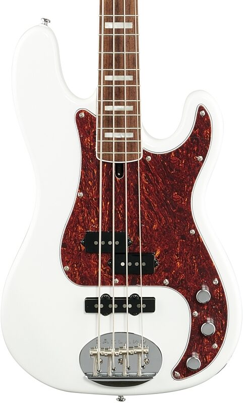 Lakland Skyline 44-64 Custom PJ Rosewood Fretboard Bass Guitar, White, Body Straight Front