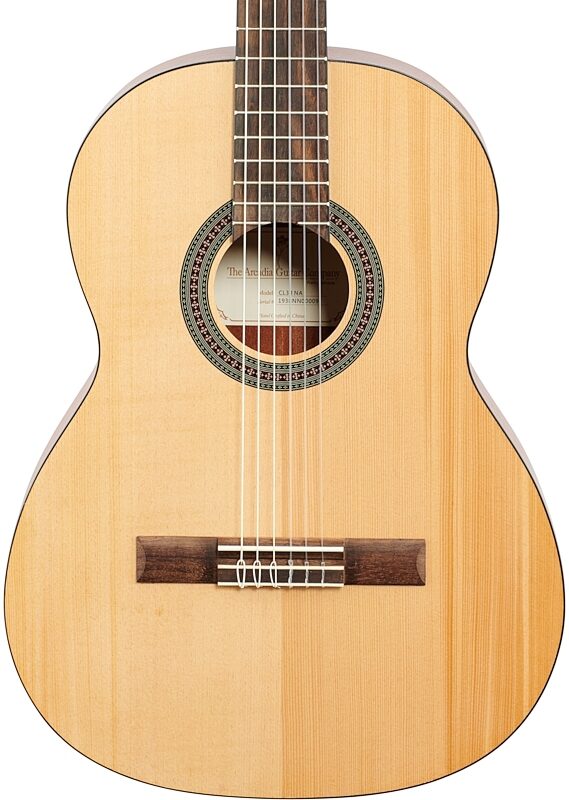 Arcadia CL38 7/8-Size Classical Acoustic Guitar, Natural, Body Straight Front