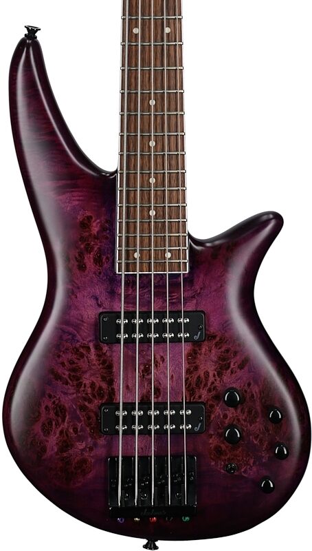 Jackson X Spectra SBXP V Bass Guitar, Transparent Purple Burst, USED, Blemished, Body Straight Front