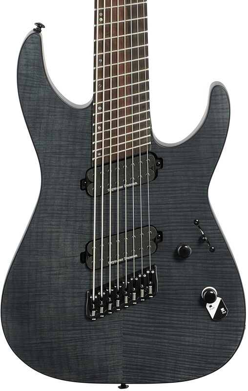 ESP LTD M-1008 Multi Scale Electric Guitar, 8-String, See-Thru Black Satin, Body Straight Front